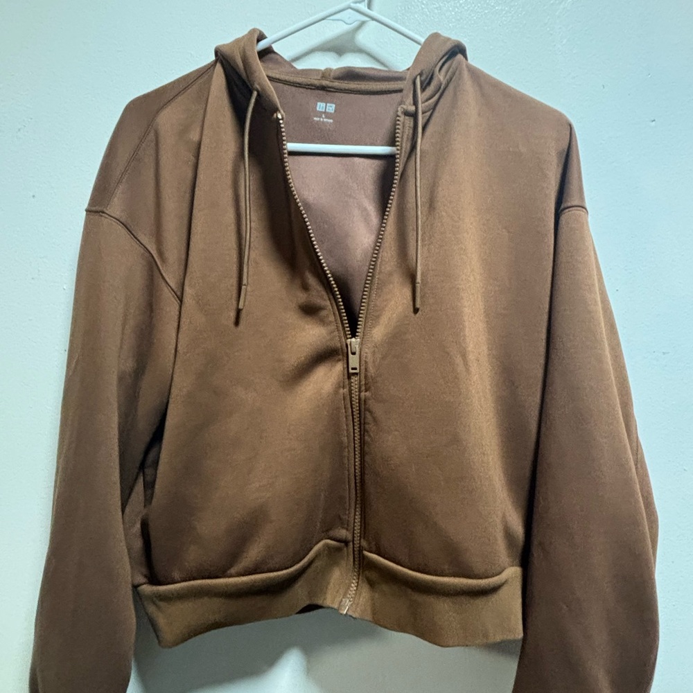Uniqlo Brown Full-Zip Hoodie